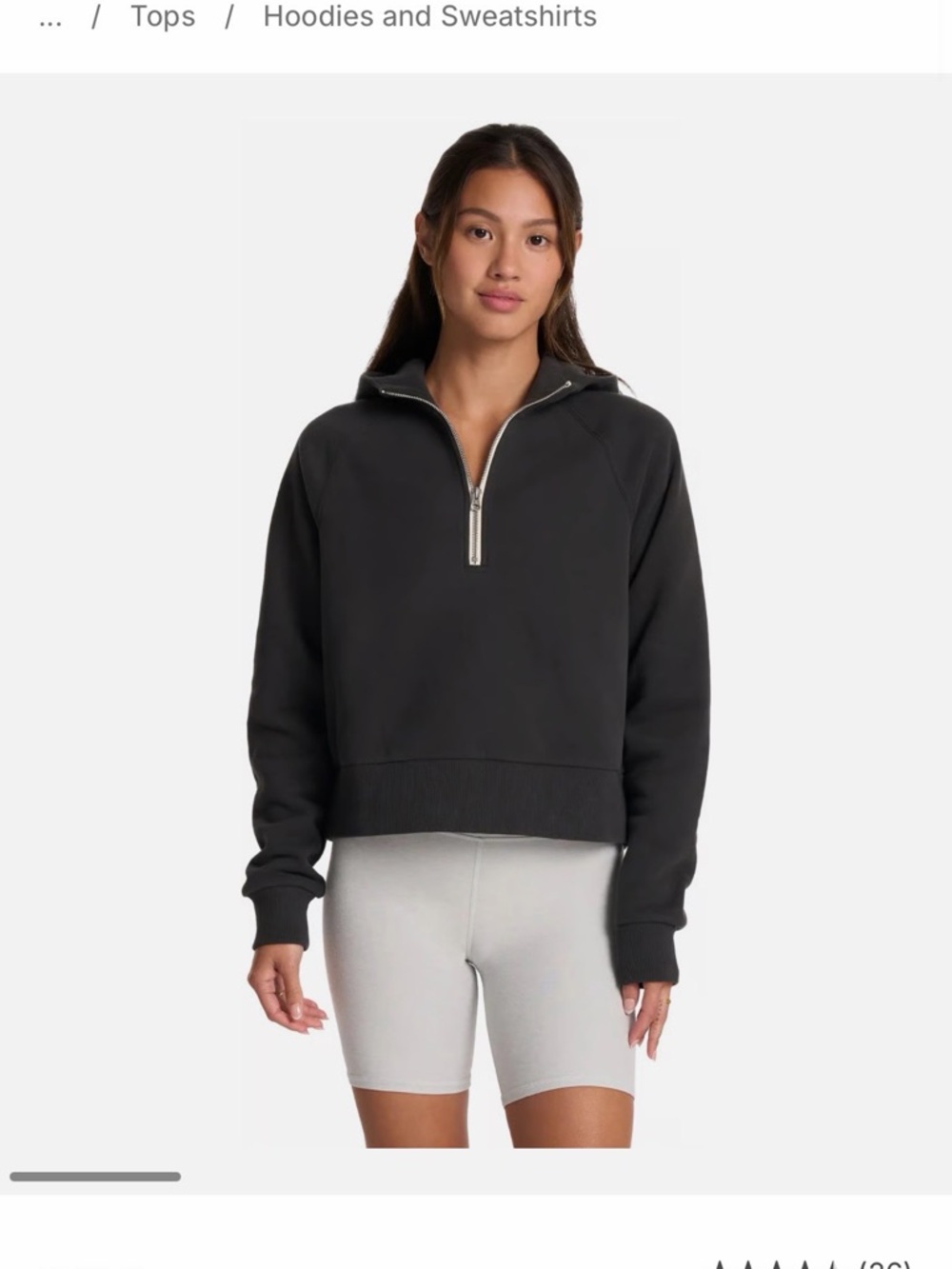 Vuori Restore Black Half-Zip Hoodie, size XS